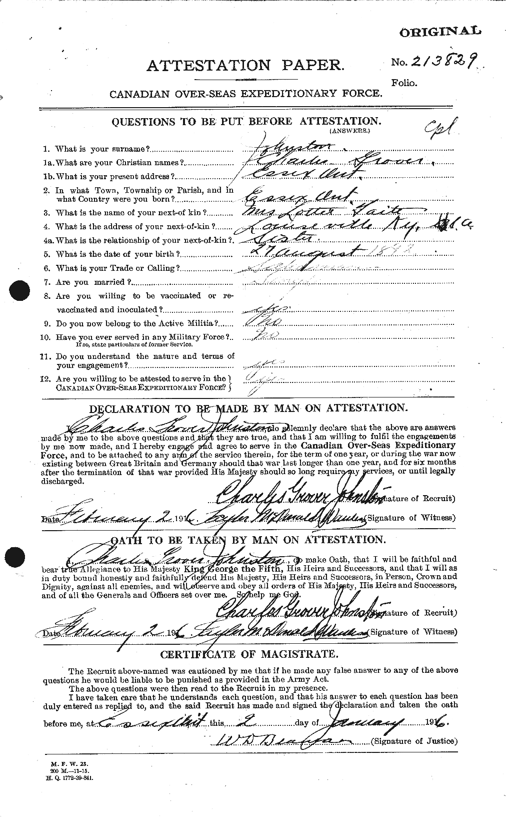 Personnel Records of the First World War - CEF 423107a