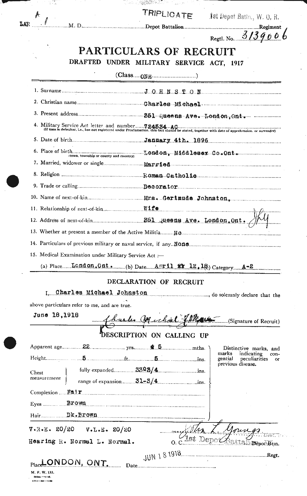 Personnel Records of the First World War - CEF 423112a