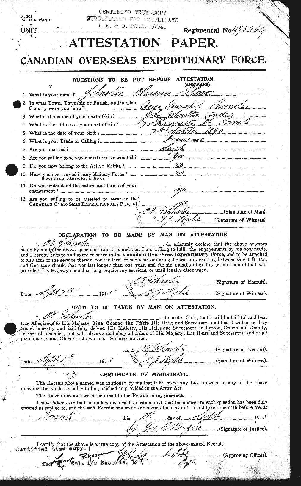 Personnel Records of the First World War - CEF 423132a
