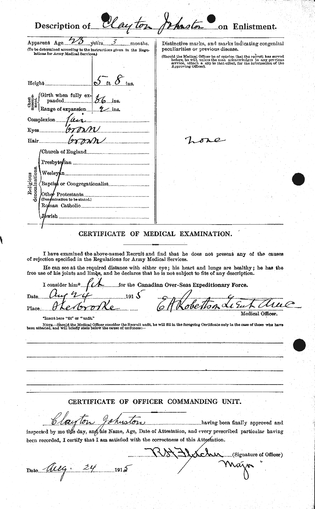 Personnel Records of the First World War - CEF 423138b