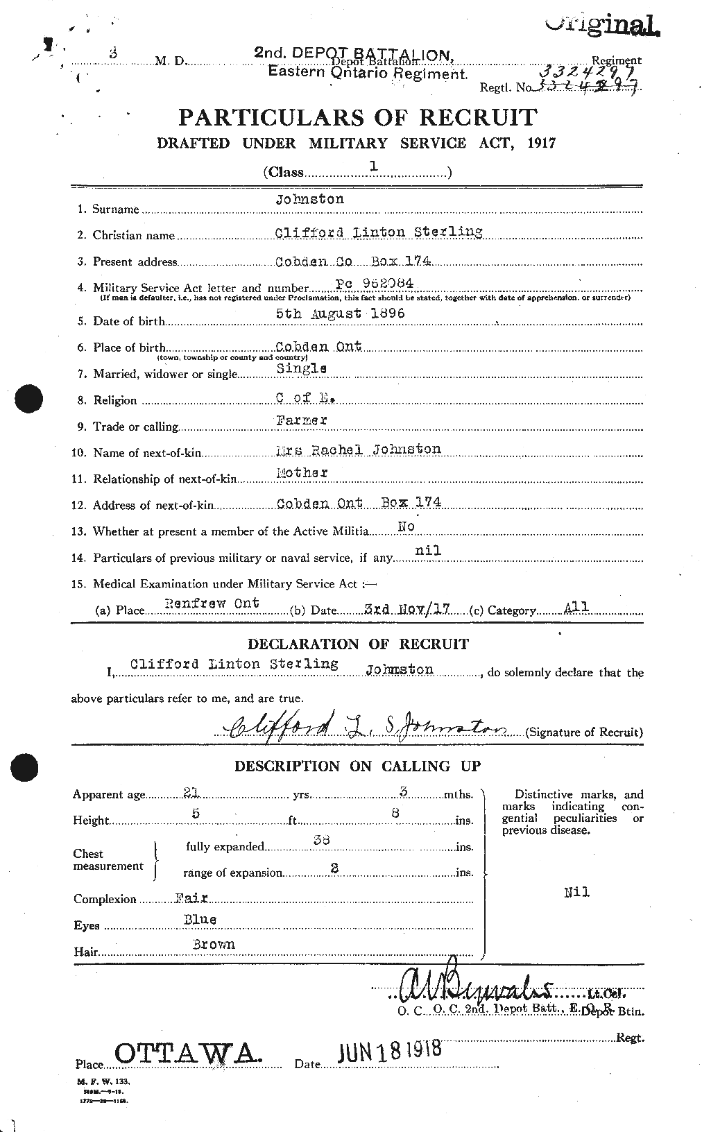 Personnel Records of the First World War - CEF 423143a