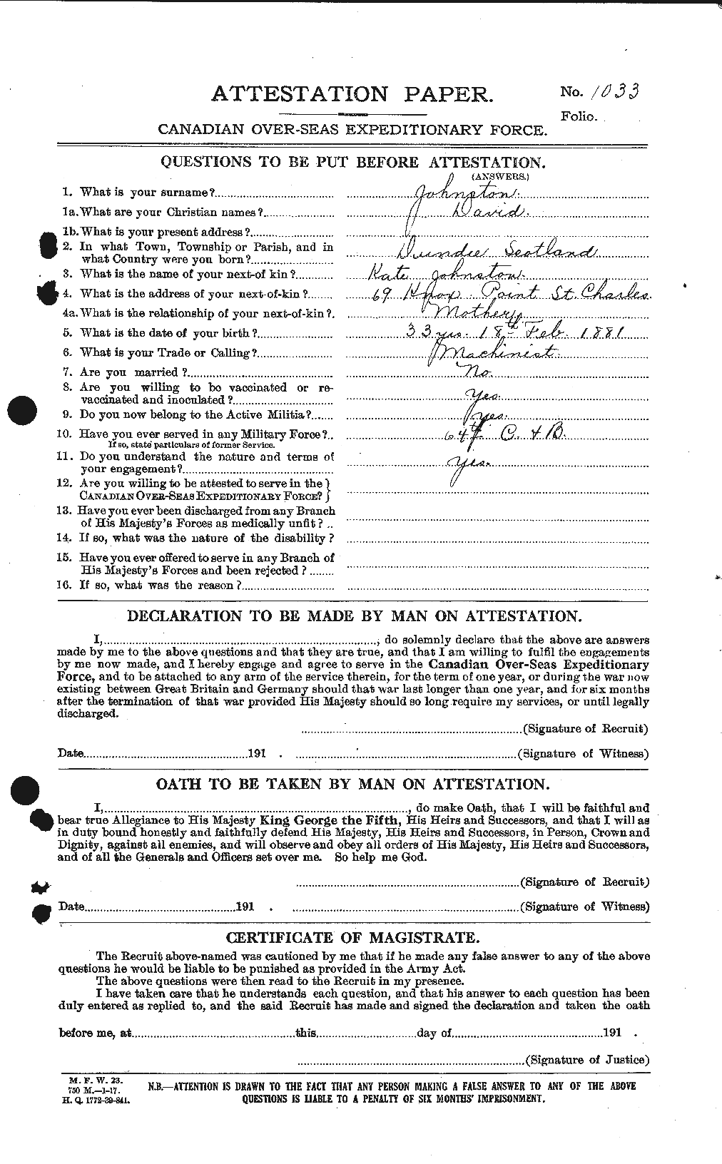 Personnel Records of the First World War - CEF 423155a