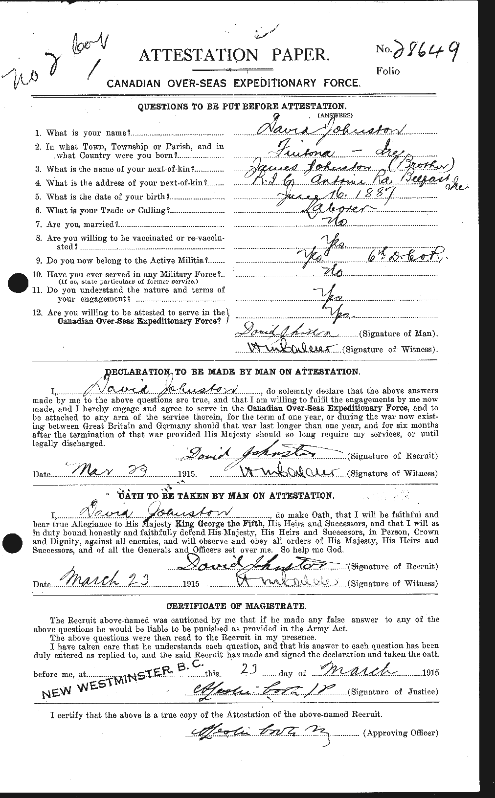 Personnel Records of the First World War - CEF 423156a