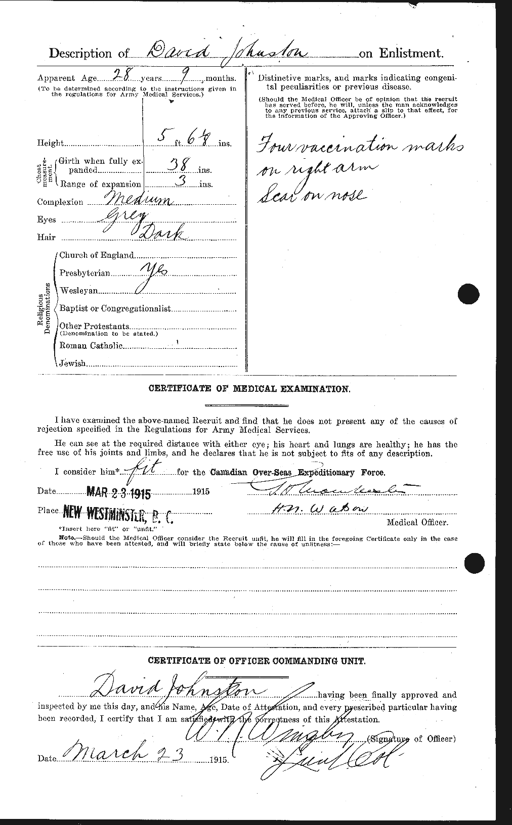 Personnel Records of the First World War - CEF 423156b