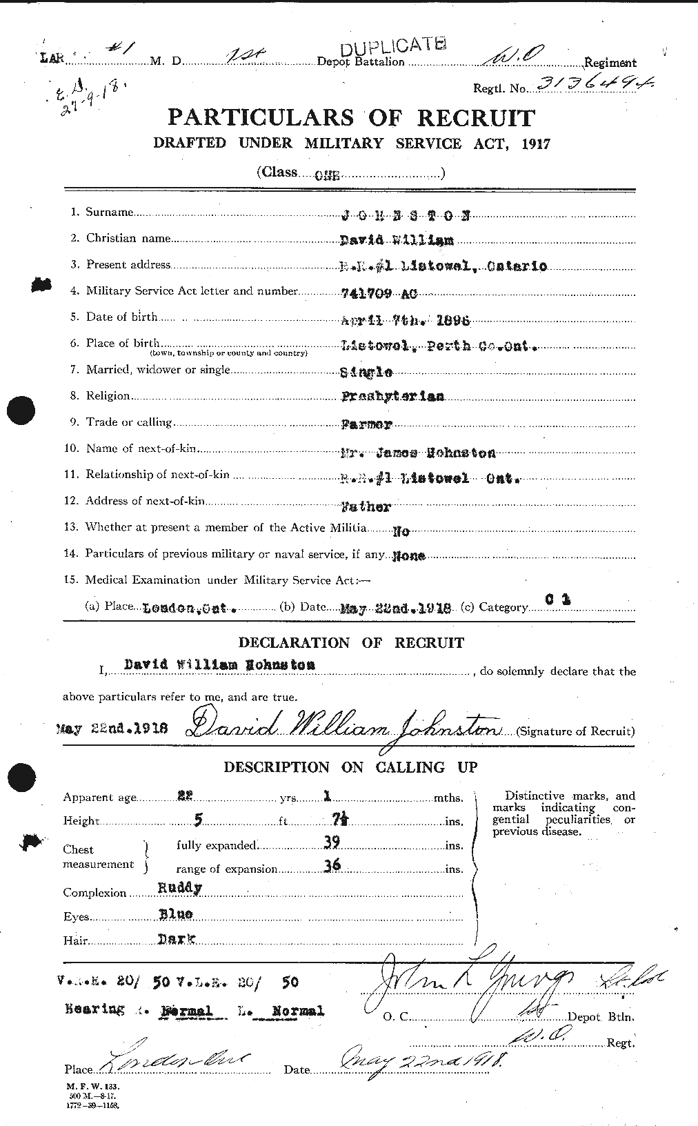 Personnel Records of the First World War - CEF 423177a