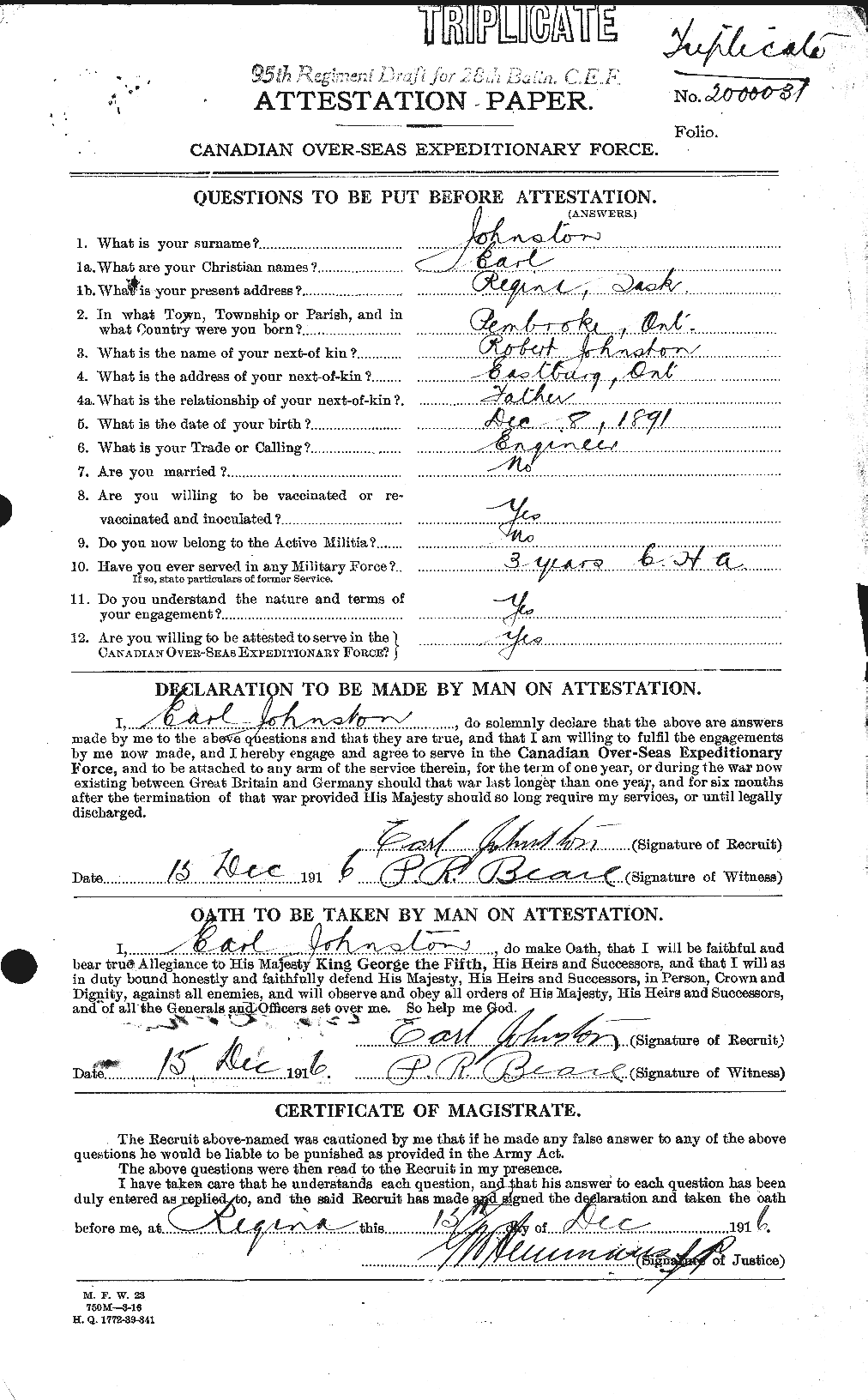 Personnel Records of the First World War - CEF 423194a