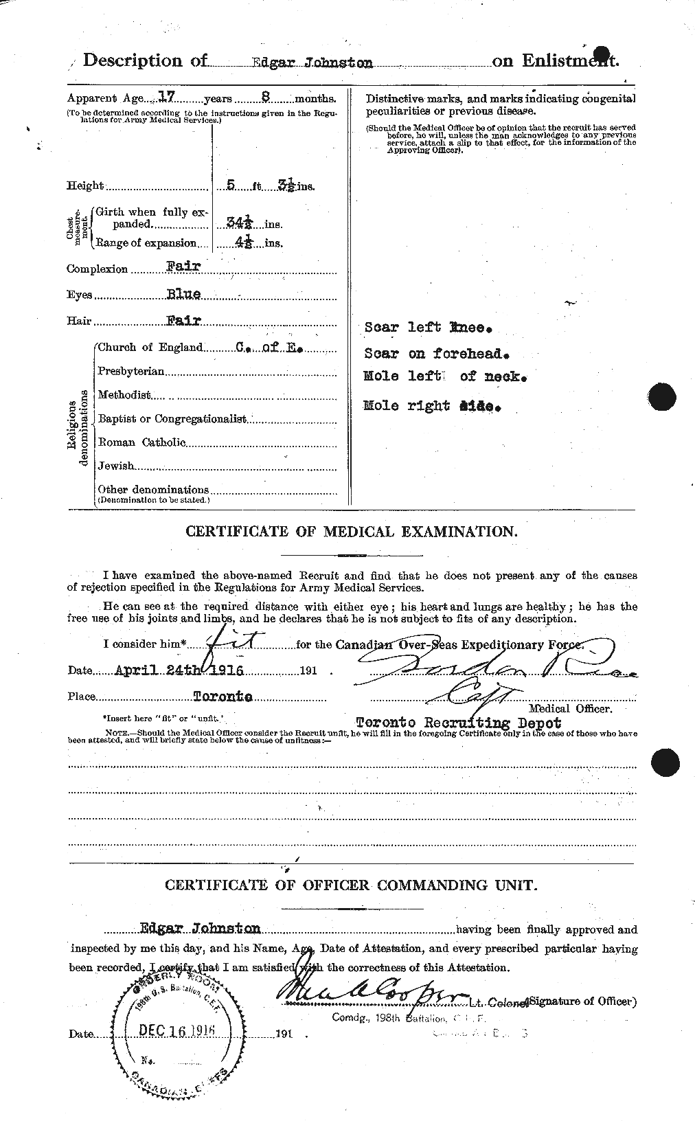 Personnel Records of the First World War - CEF 423203b
