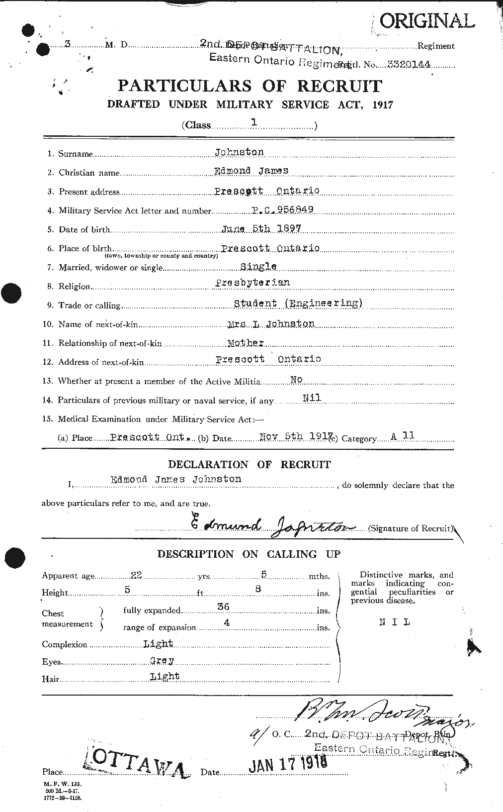 Personnel Records of the First World War - CEF 423207a