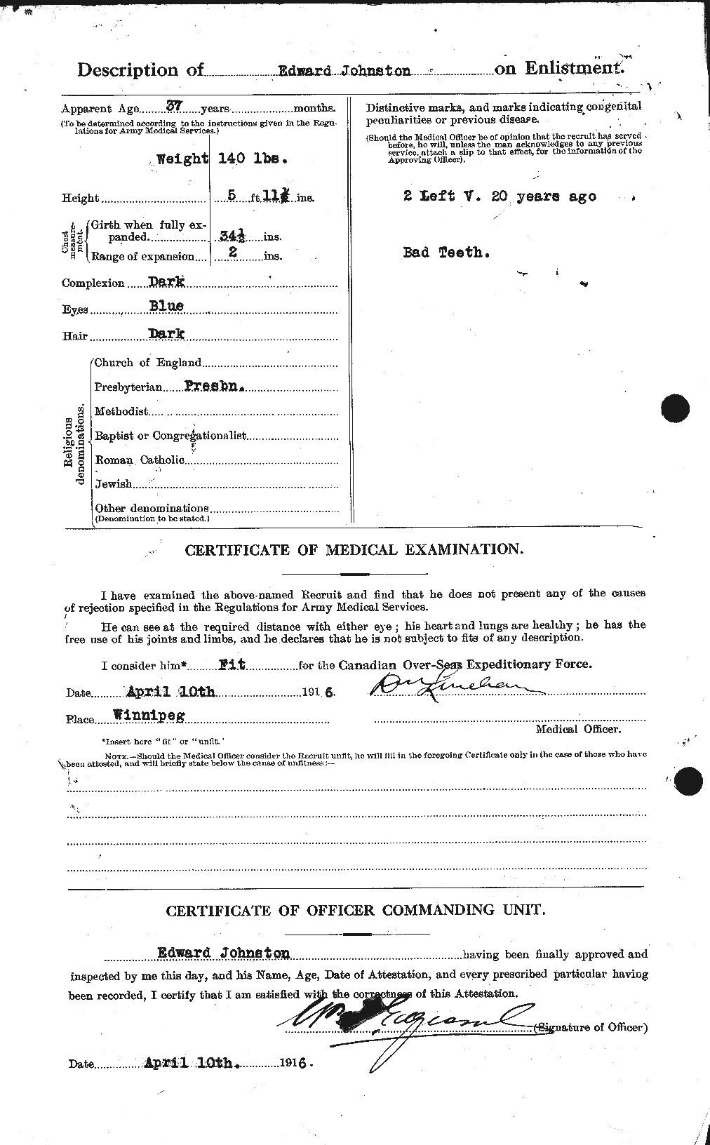 Personnel Records of the First World War - CEF 423221b