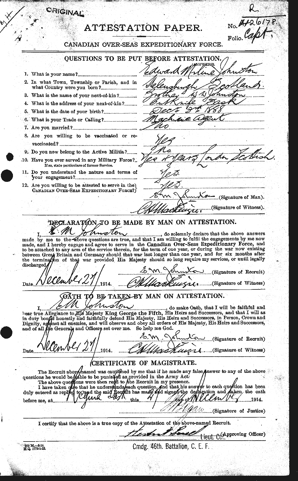 Personnel Records of the First World War - CEF 423231a