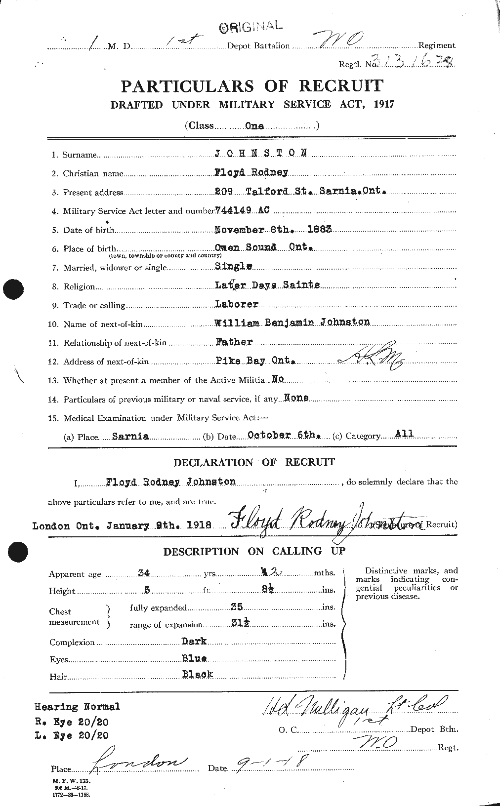 Personnel Records of the First World War - CEF 423258a