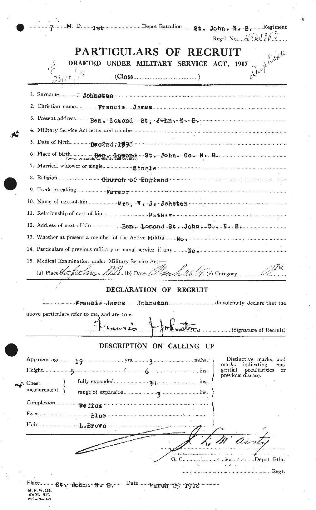Personnel Records of the First World War - CEF 423261a