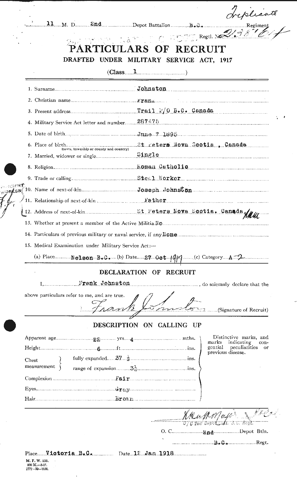 Personnel Records of the First World War - CEF 423272a