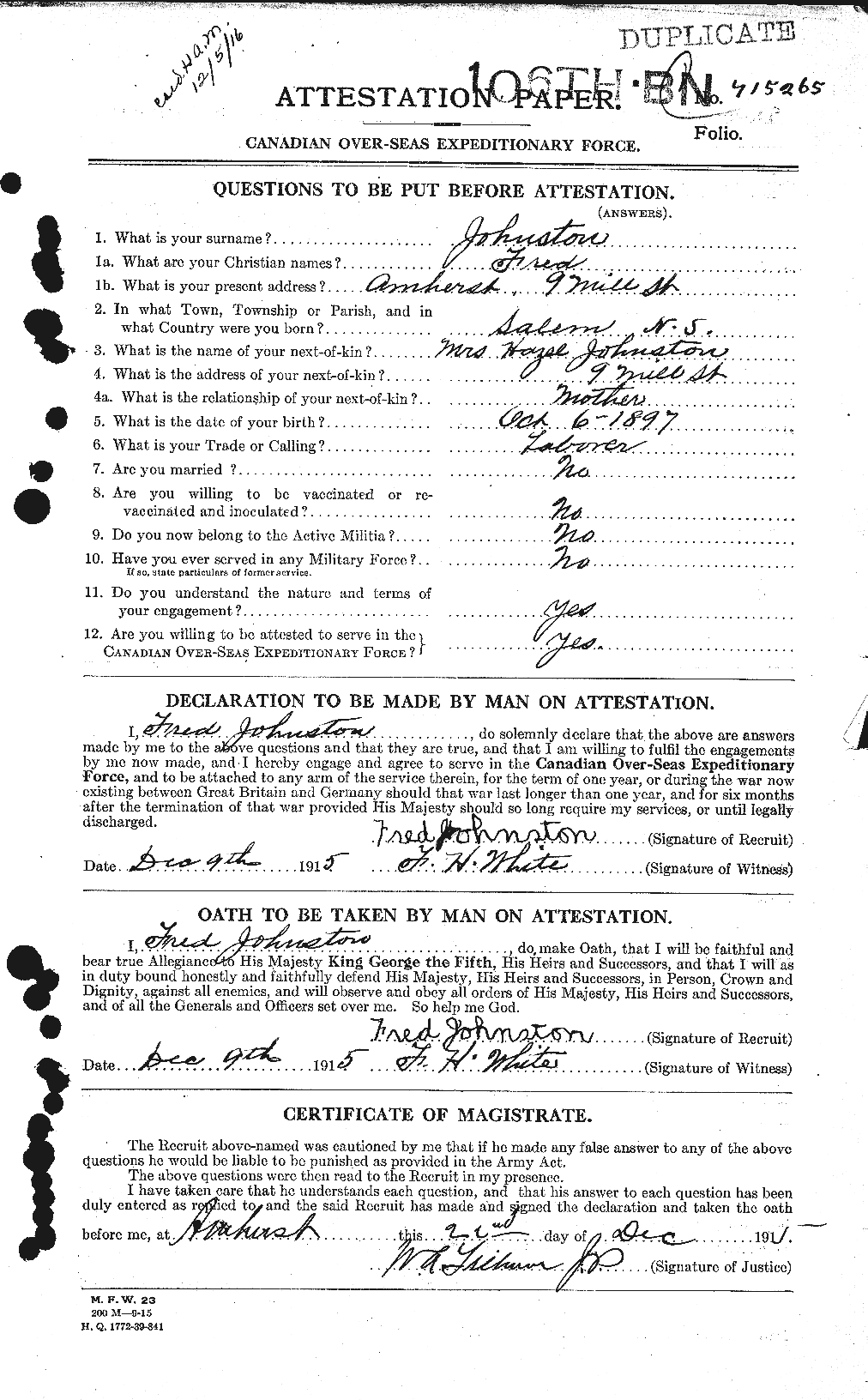 Personnel Records of the First World War - CEF 423283a