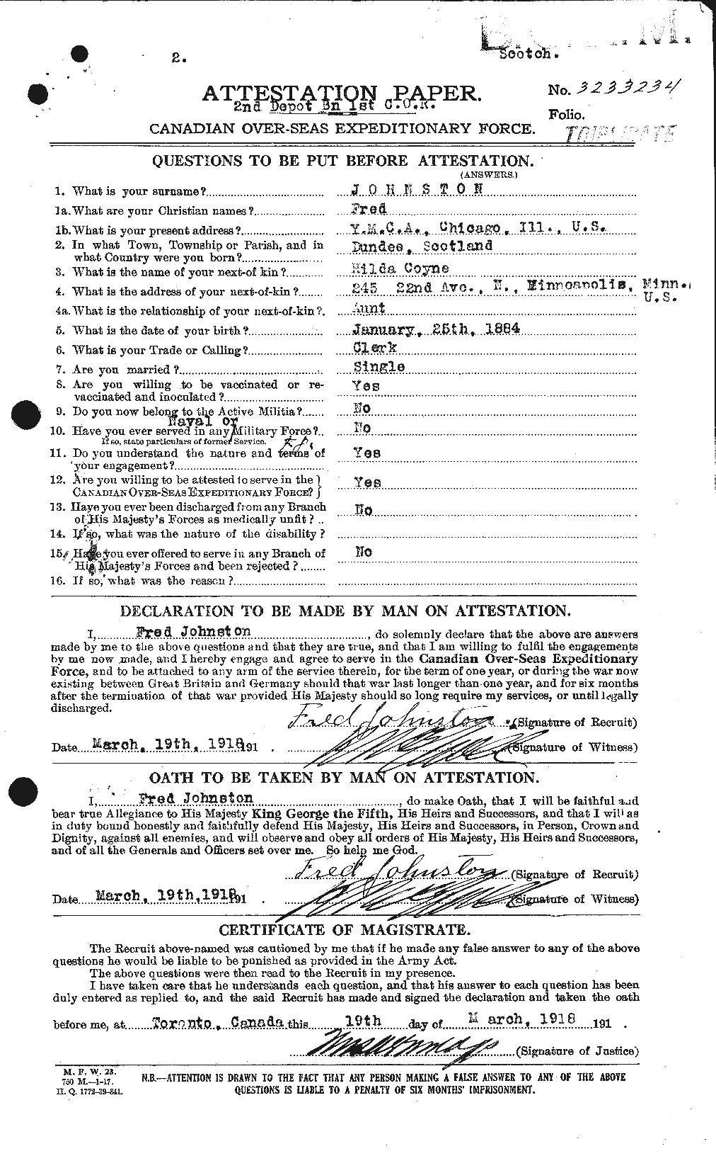 Personnel Records of the First World War - CEF 423284a