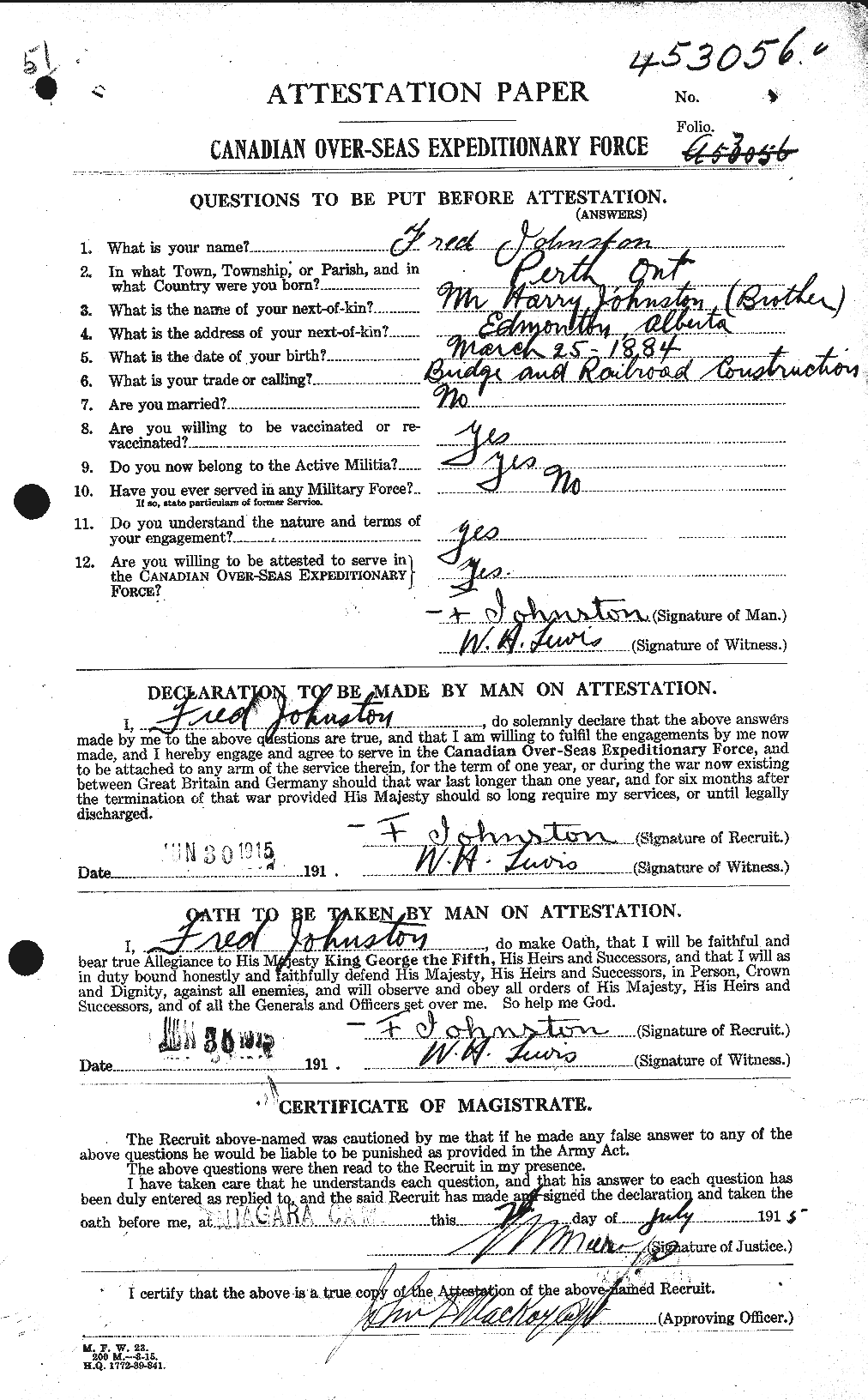 Personnel Records of the First World War - CEF 423285a