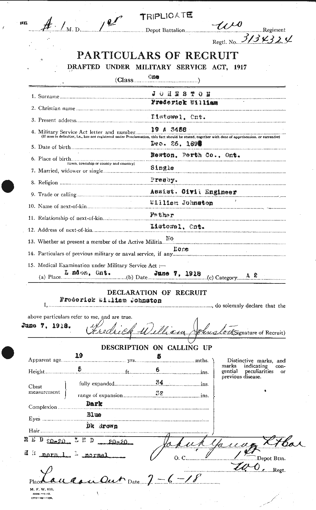 Personnel Records of the First World War - CEF 423303a