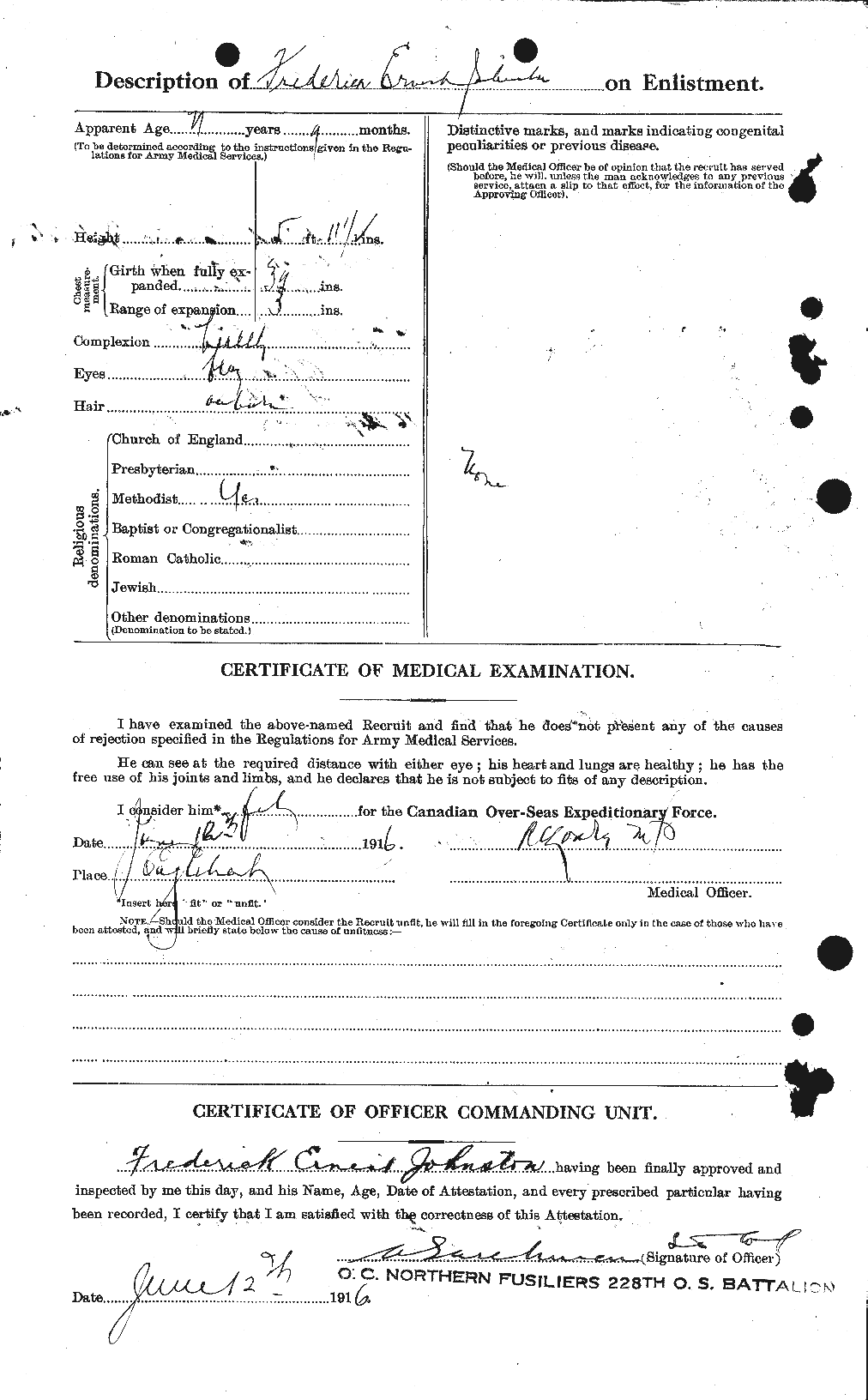 Personnel Records of the First World War - CEF 423307b