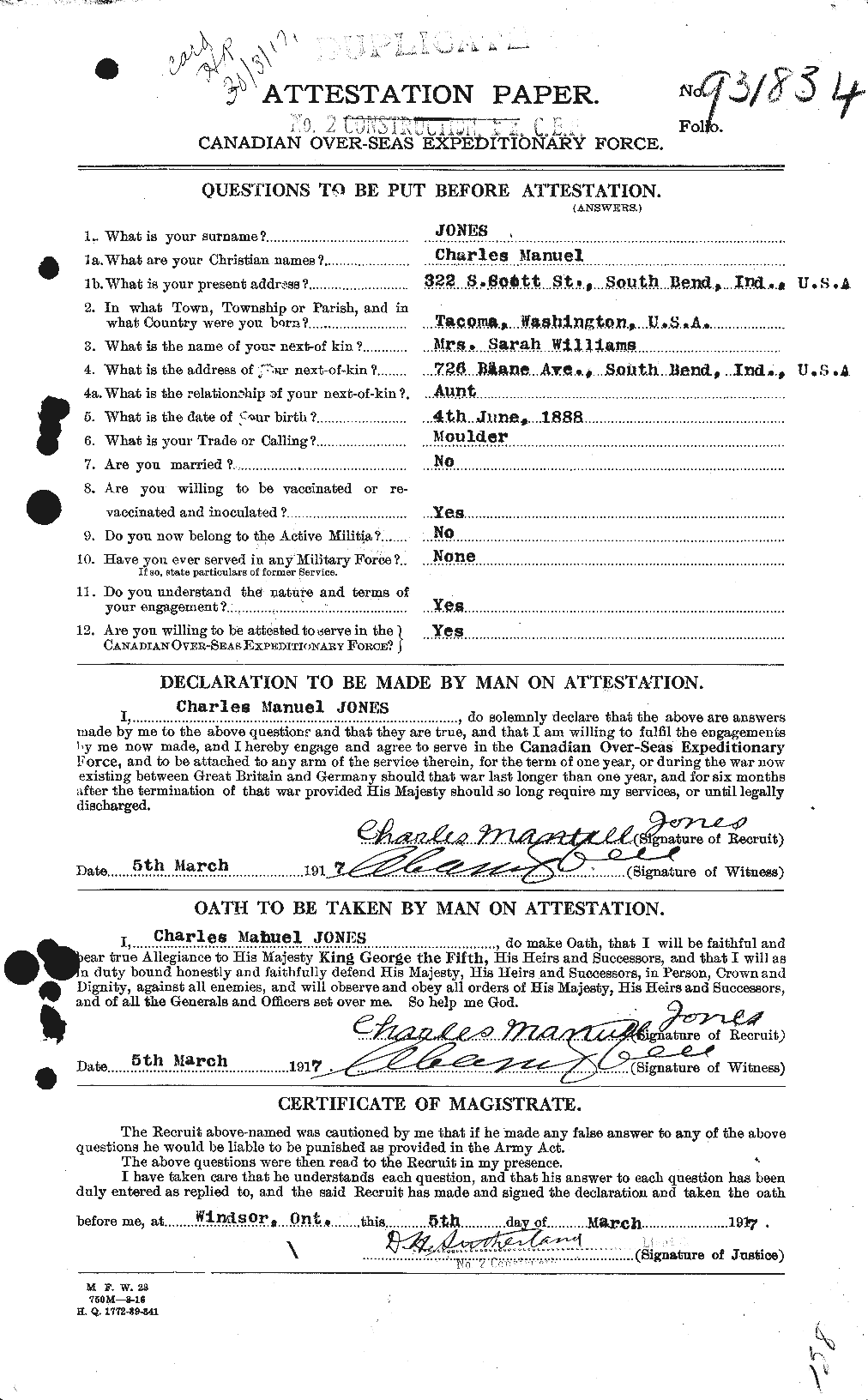 Personnel Records of the First World War - CEF 423859a