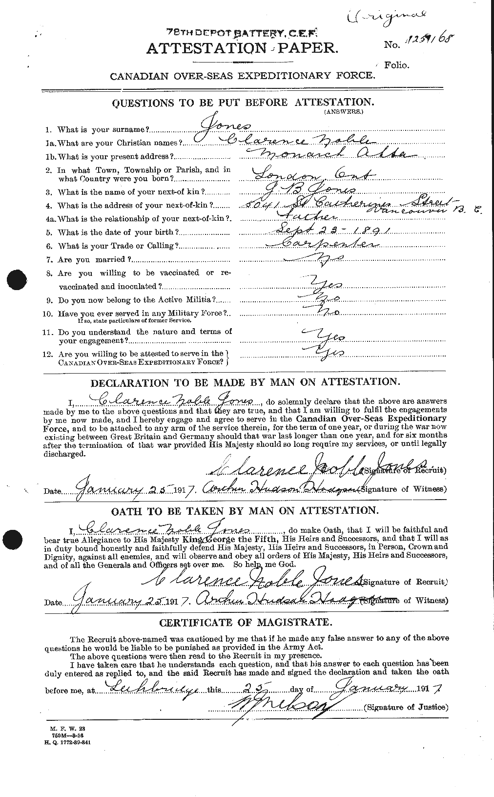 Personnel Records of the First World War - CEF 423895a