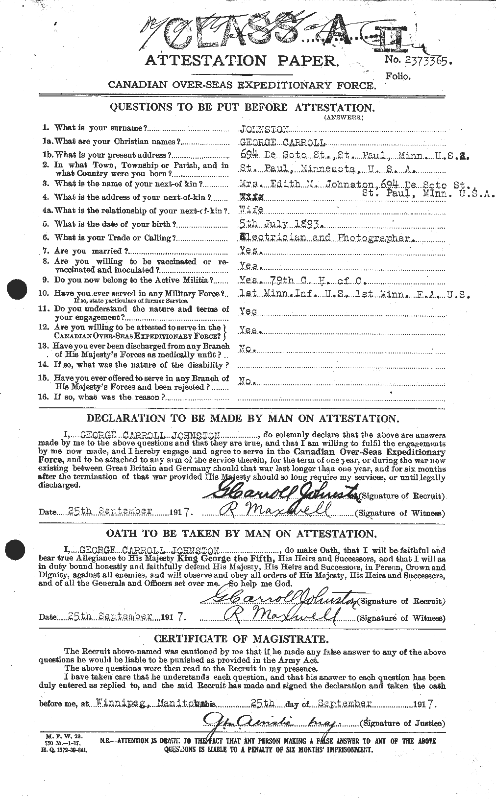 Personnel Records of the First World War - CEF 424124a