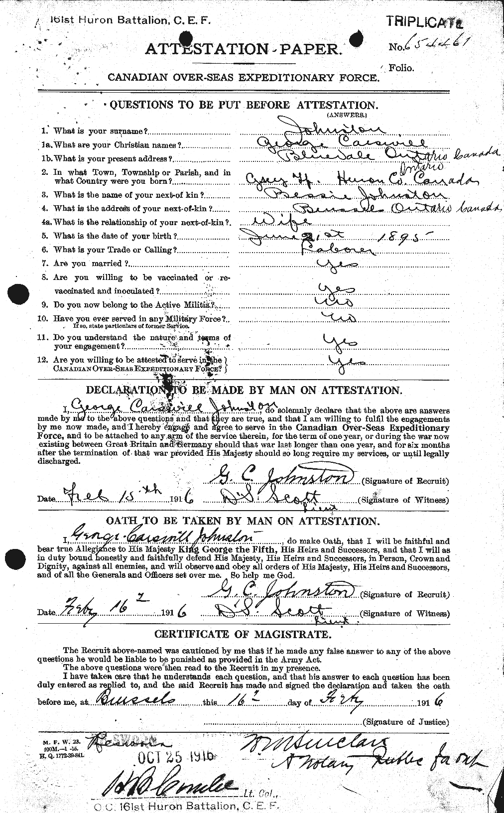 Personnel Records of the First World War - CEF 424125a