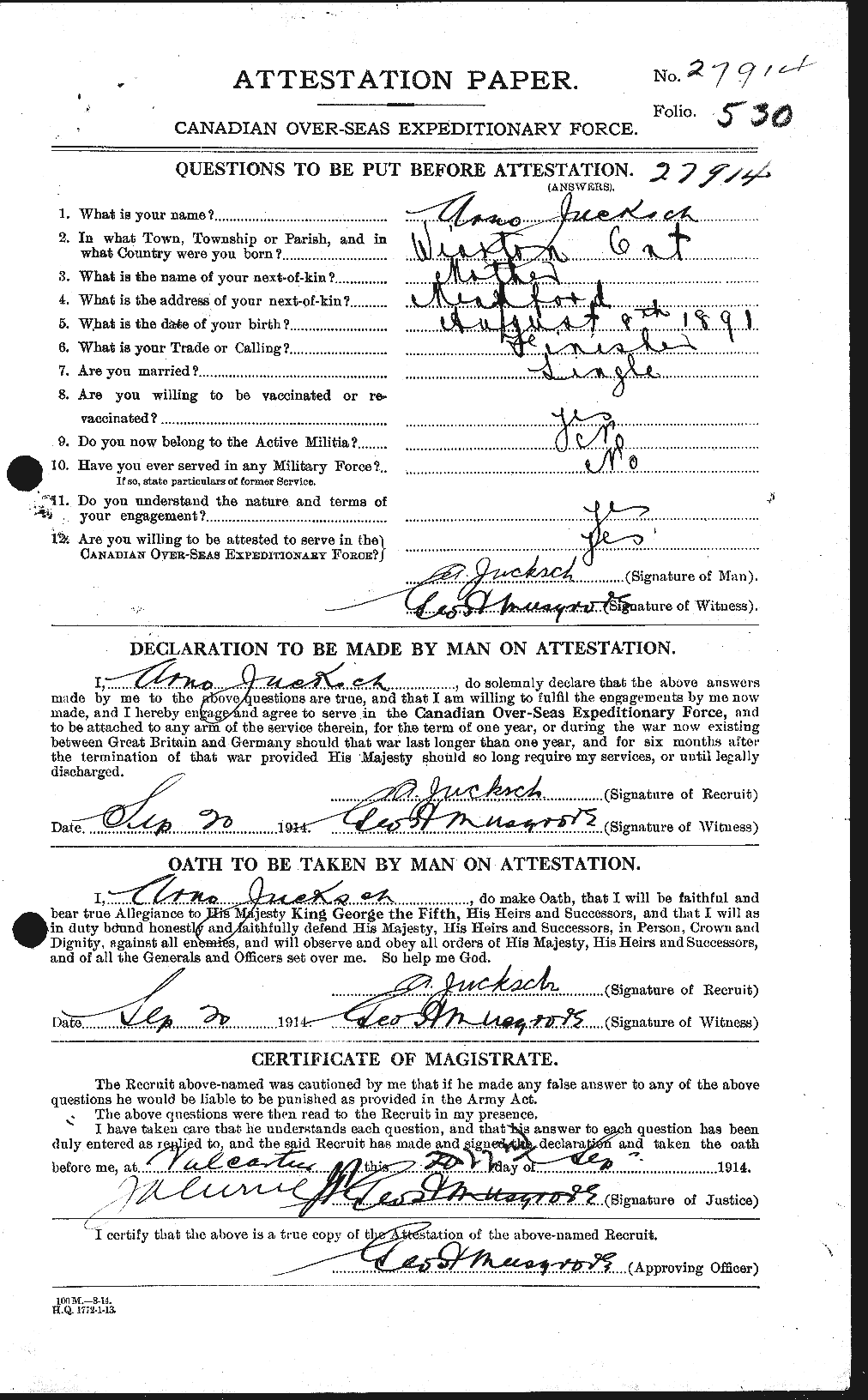 Personnel Records of the First World War - CEF 424157a