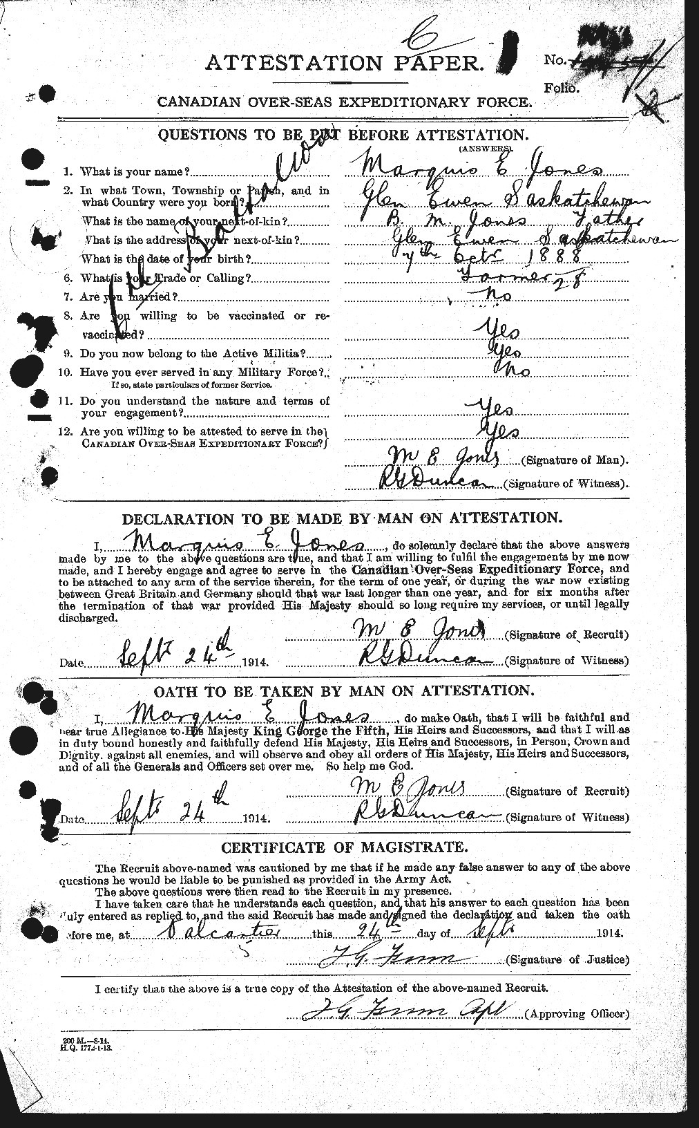 Personnel Records of the First World War - CEF 424714a