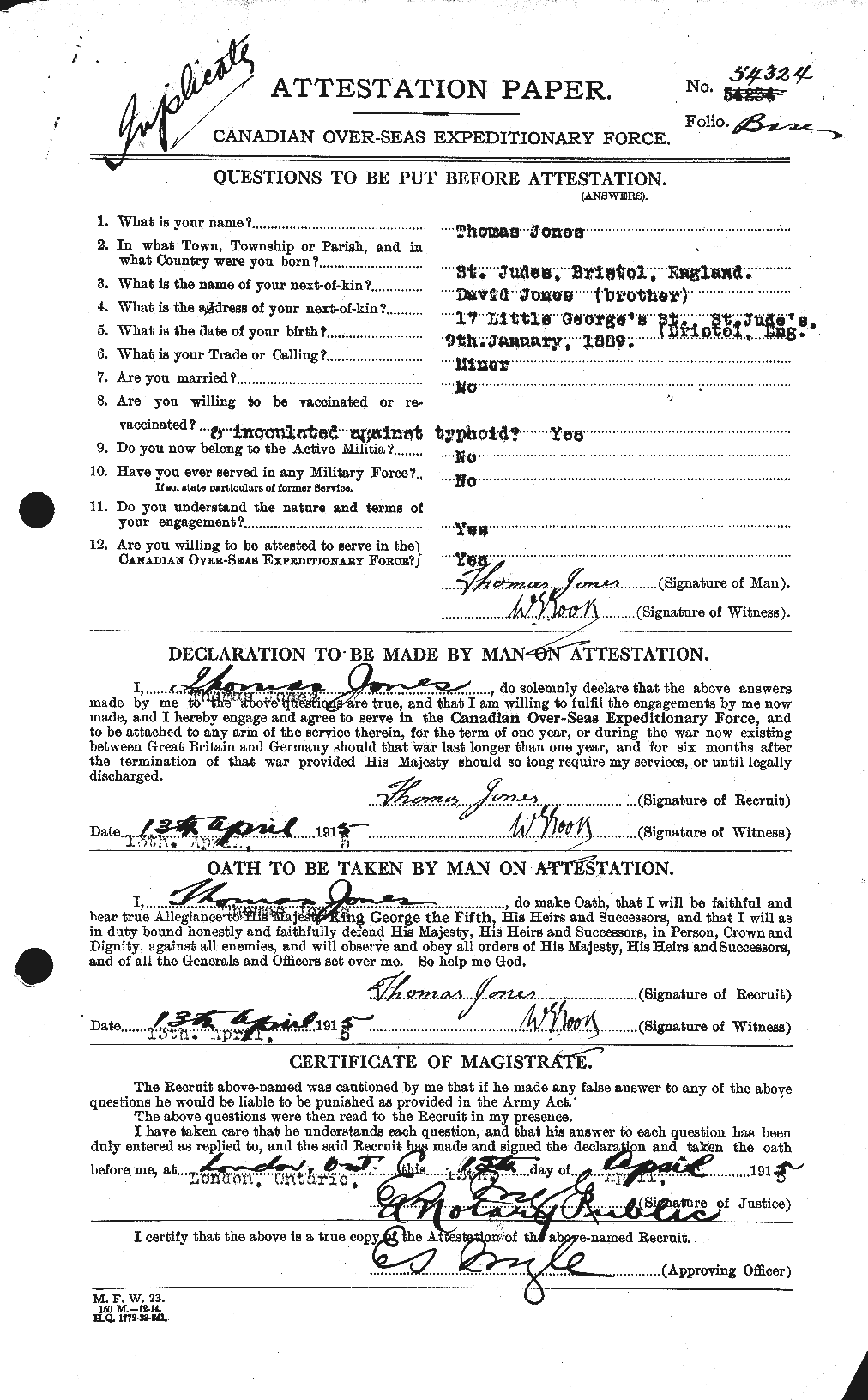 Personnel Records of the First World War - CEF 426597a