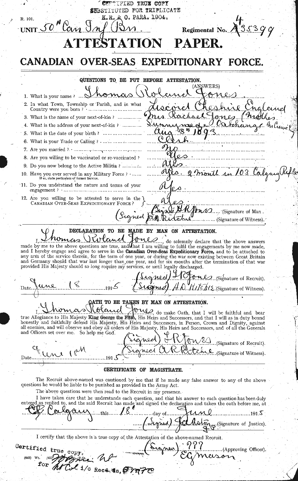 Personnel Records of the First World War - CEF 426682a