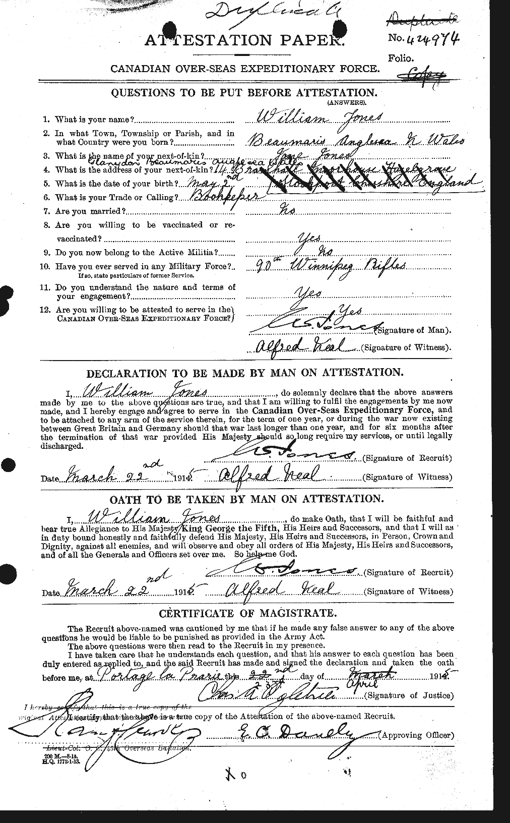 Personnel Records of the First World War - CEF 426853a