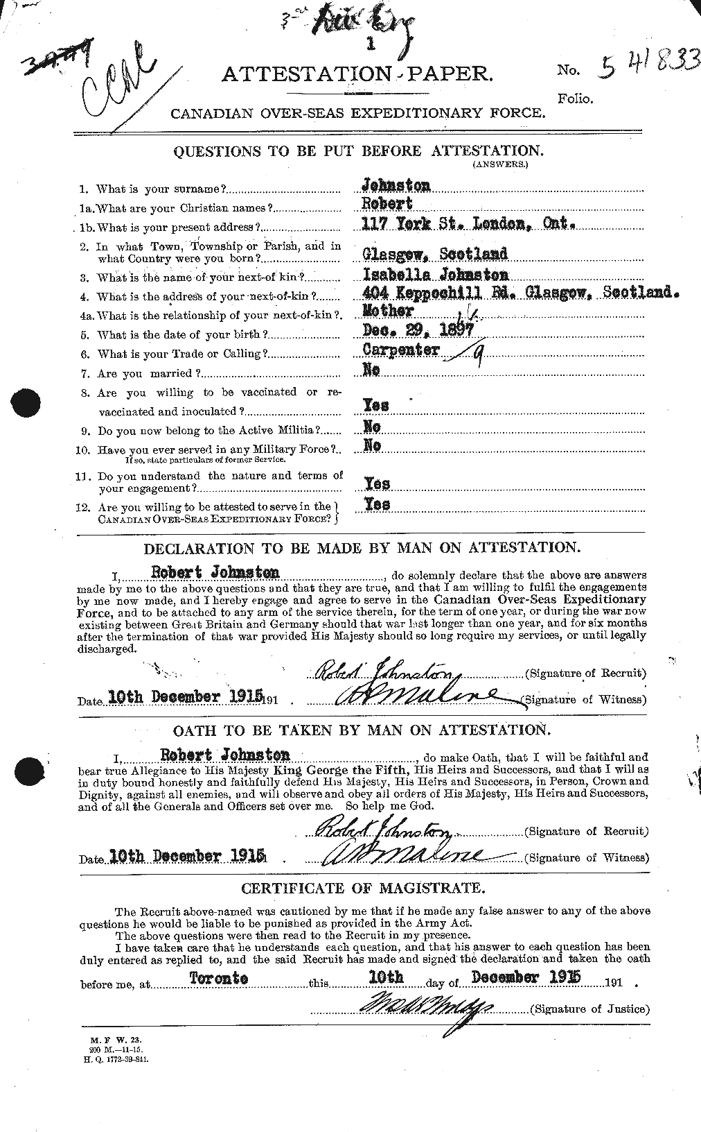 Personnel Records of the First World War - CEF 426980a