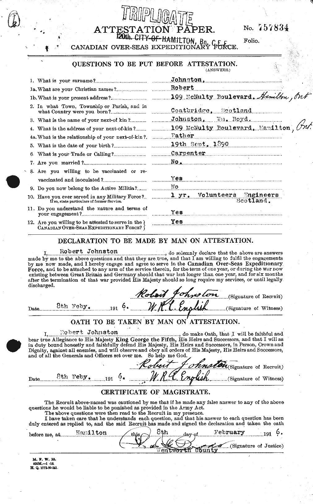 Personnel Records of the First World War - CEF 426982a