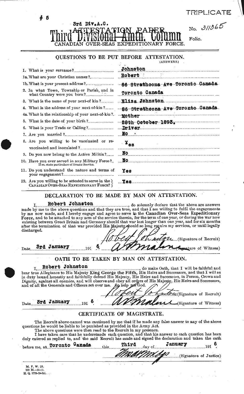 Personnel Records of the First World War - CEF 426998a