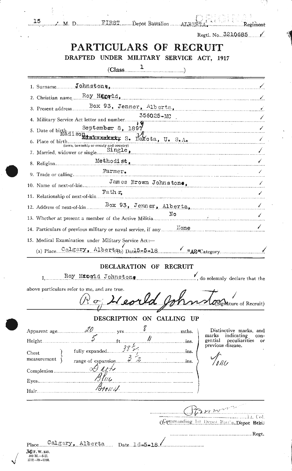 Personnel Records of the First World War - CEF 427064a