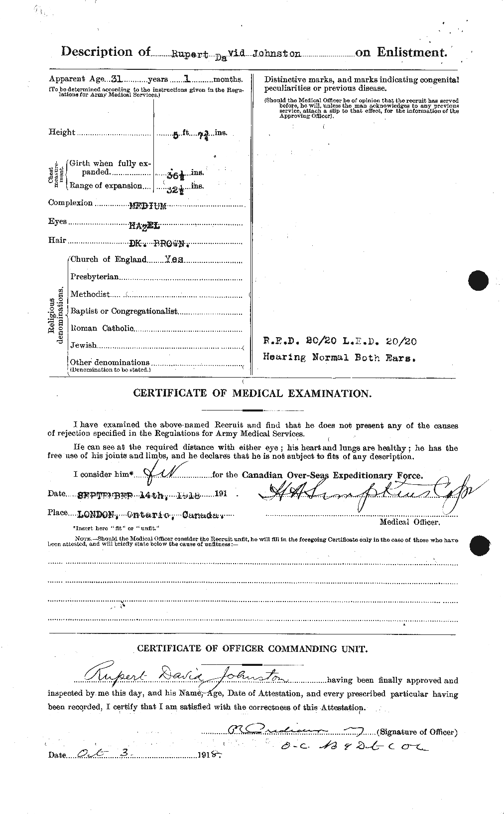 Personnel Records of the First World War - CEF 427070b