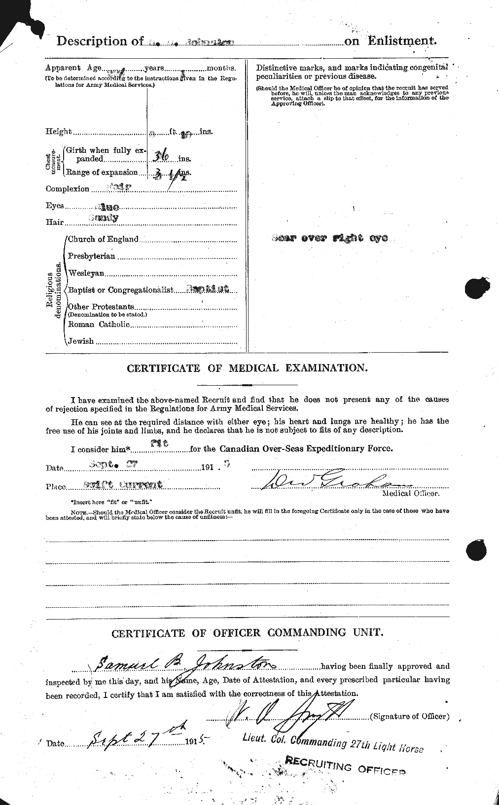 Personnel Records of the First World War - CEF 427085b