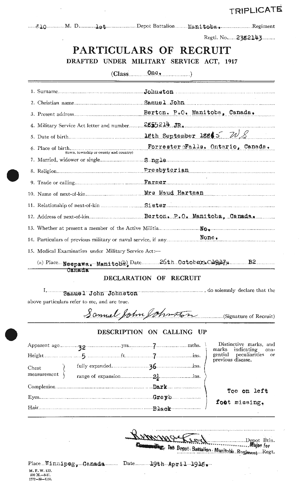 Personnel Records of the First World War - CEF 427088a