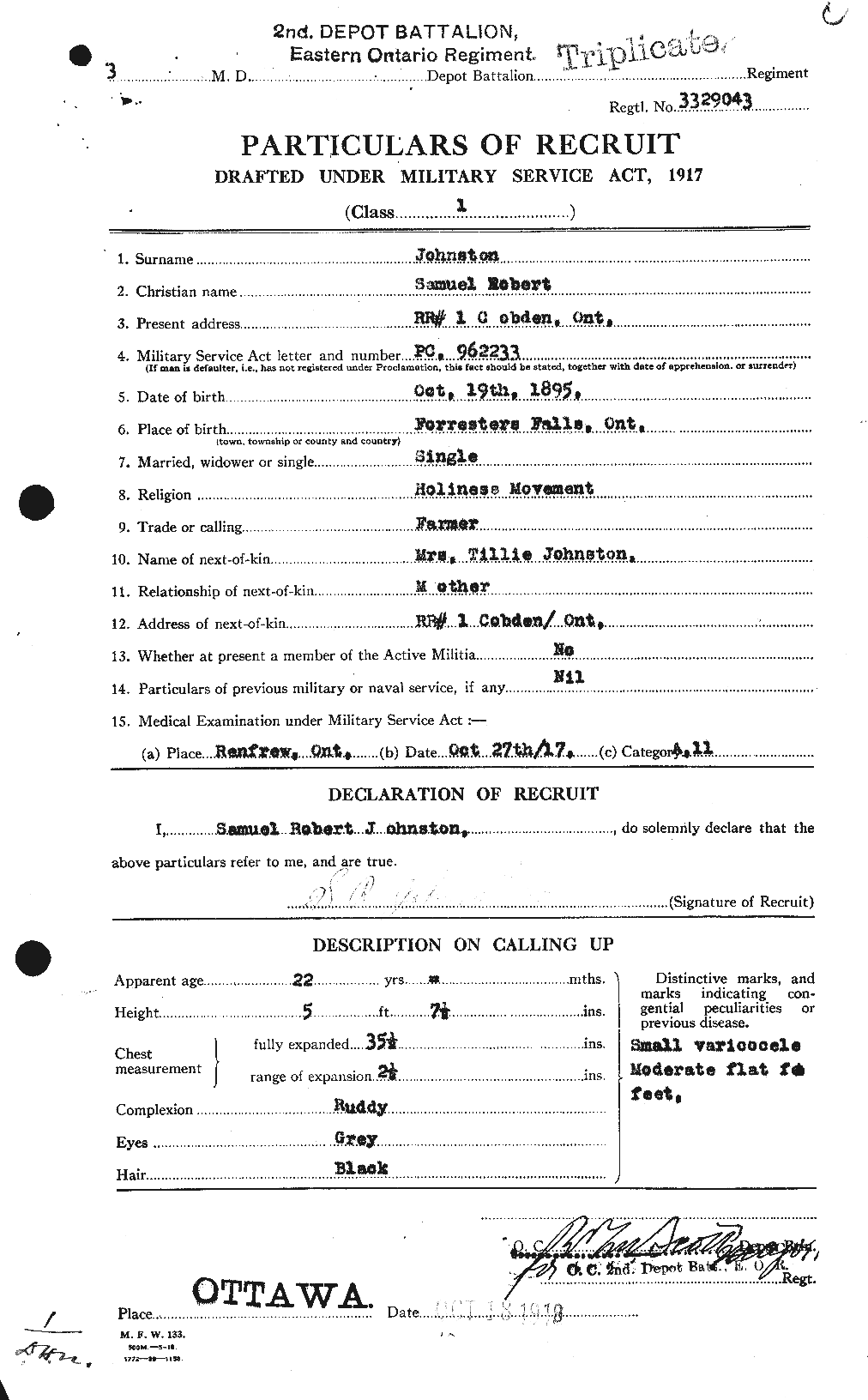Personnel Records of the First World War - CEF 427089a