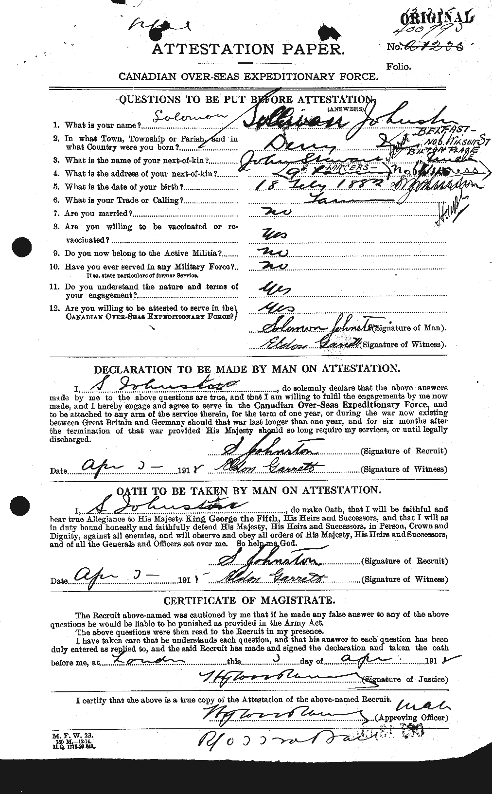 Personnel Records of the First World War - CEF 427097a