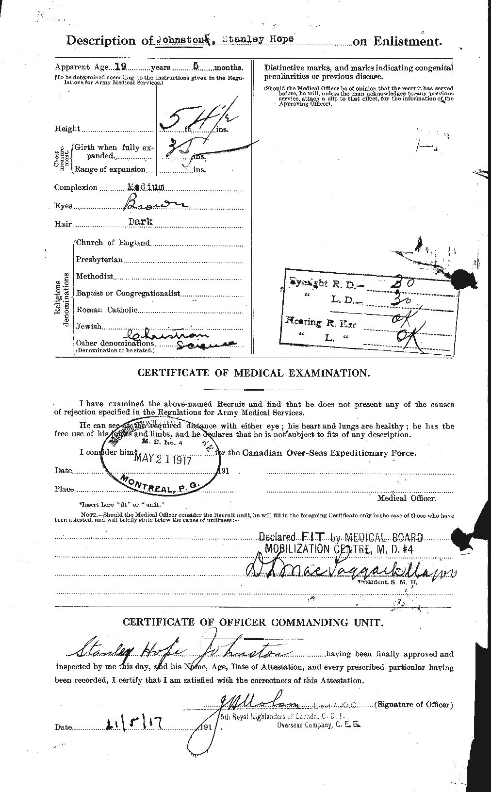 Personnel Records of the First World War - CEF 427103b