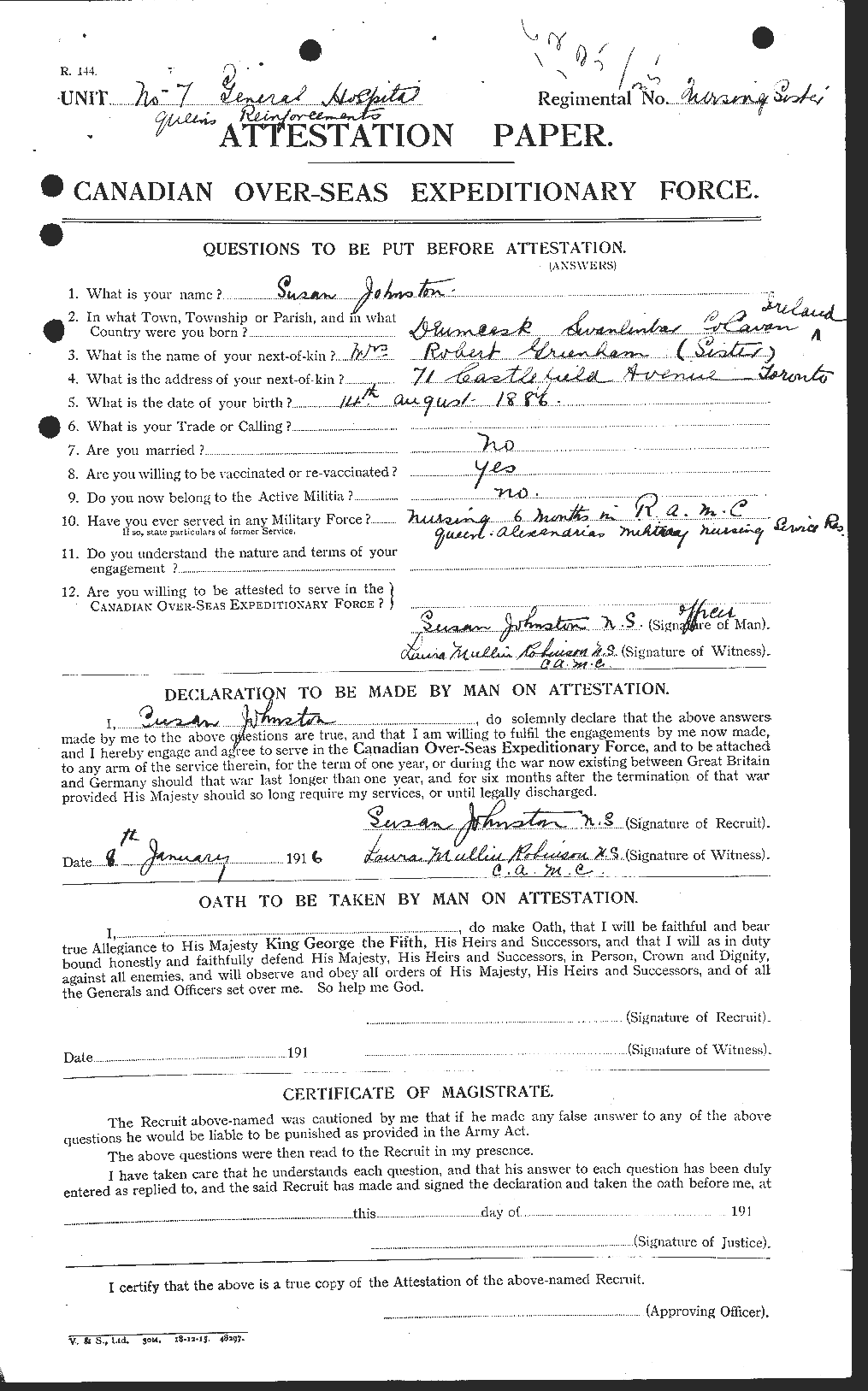Personnel Records of the First World War - CEF 427114a