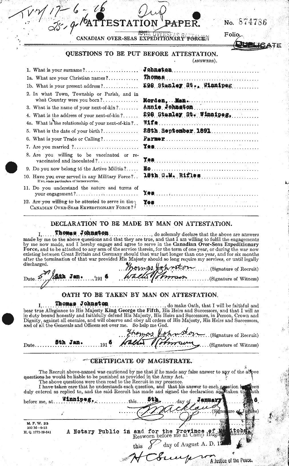 Personnel Records of the First World War - CEF 427119a