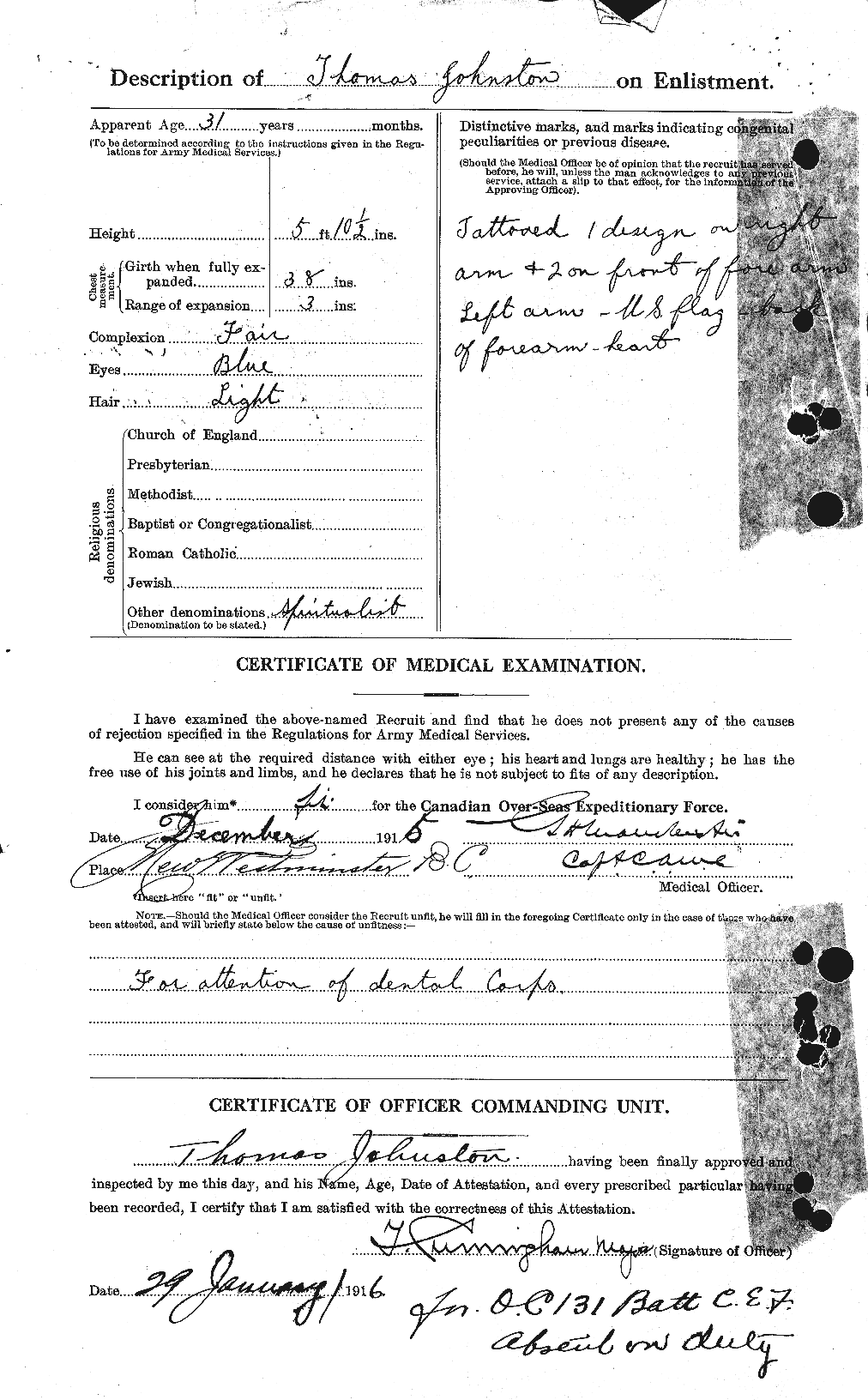 Personnel Records of the First World War - CEF 427125b