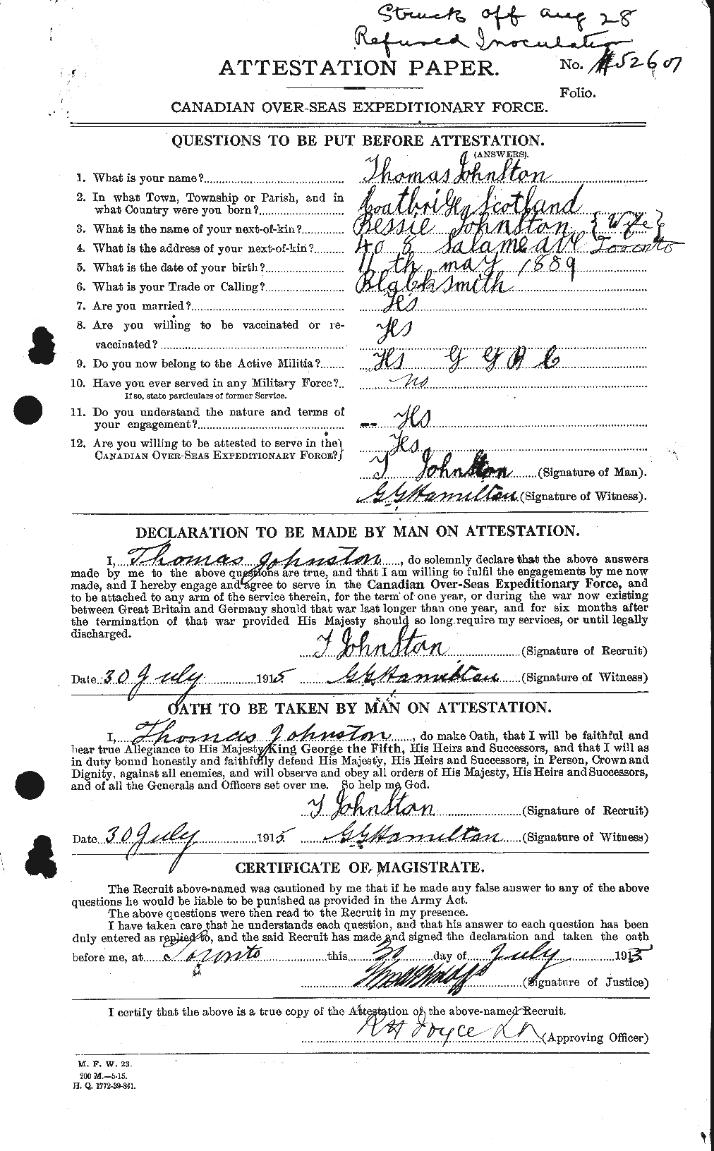 Personnel Records of the First World War - CEF 427129a