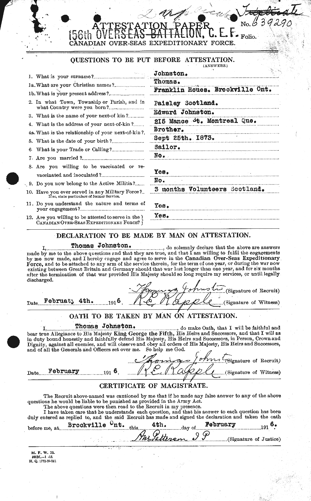 Personnel Records of the First World War - CEF 427131a