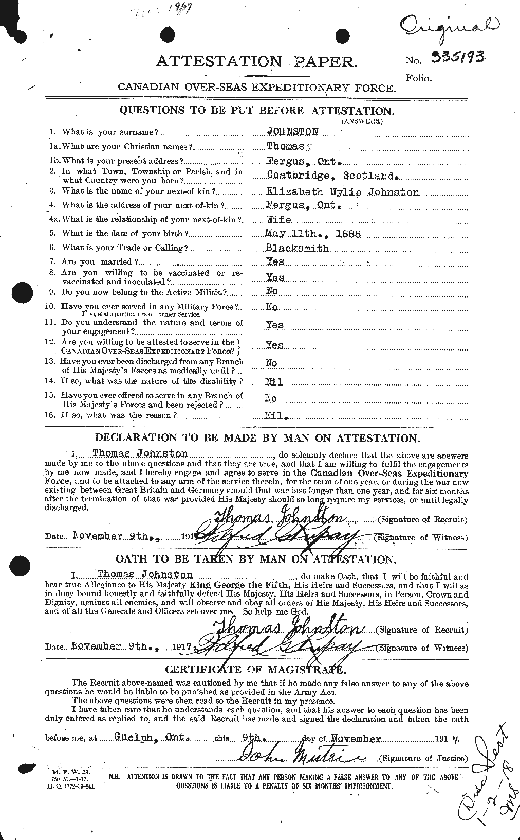 Personnel Records of the First World War - CEF 427146a
