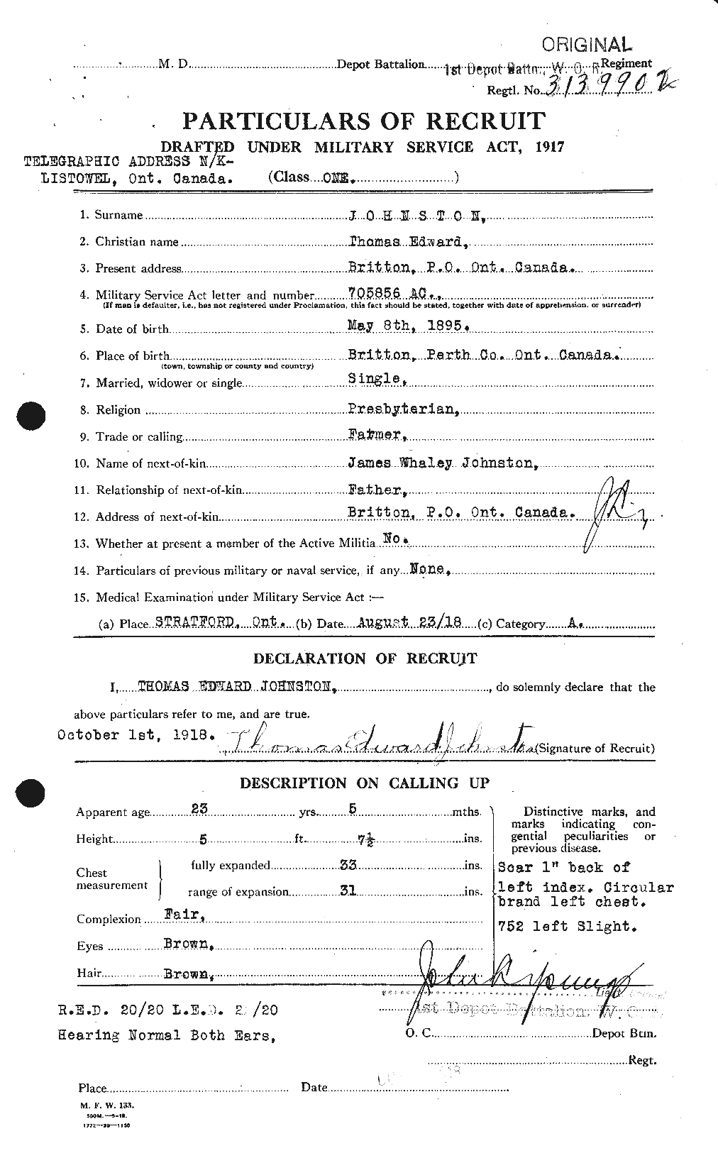 Personnel Records of the First World War - CEF 427164a