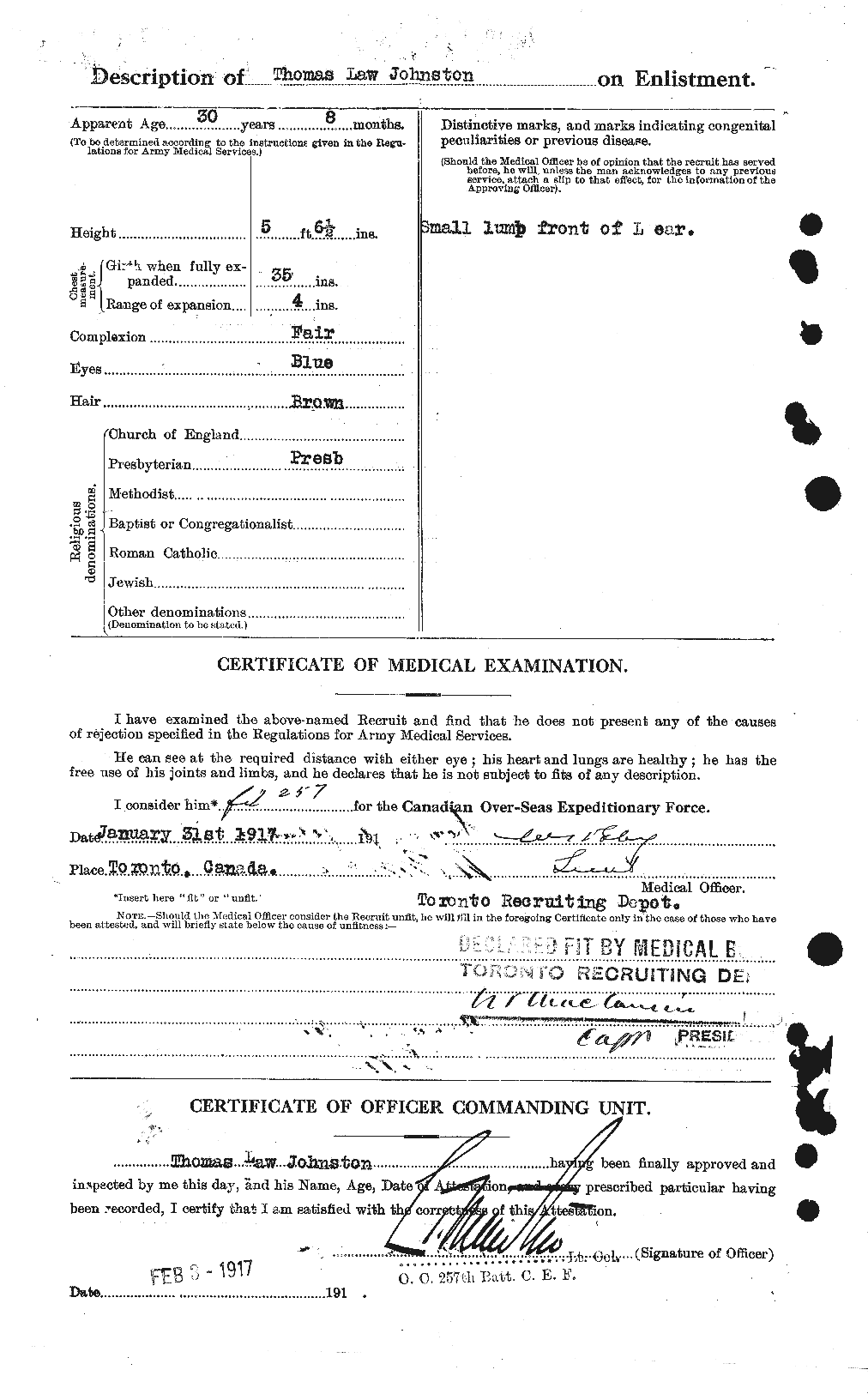 Personnel Records of the First World War - CEF 427172b