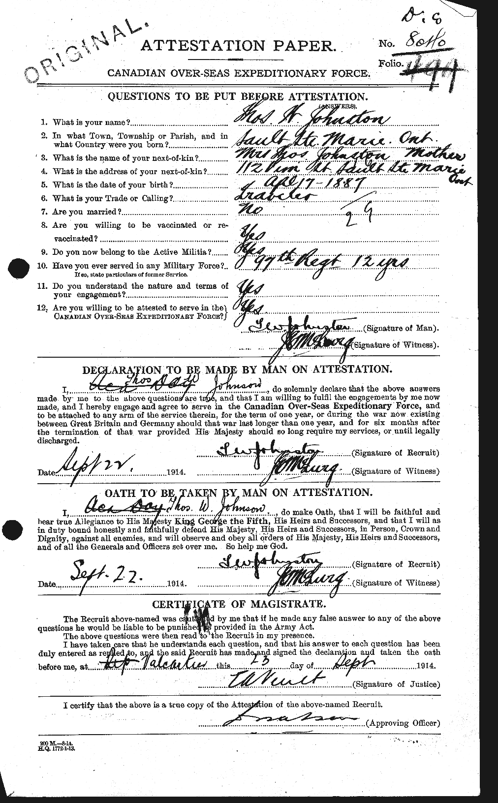 Personnel Records of the First World War - CEF 427177a